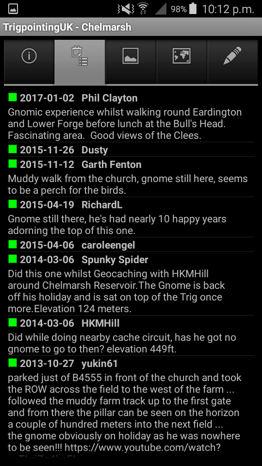 Screenshot from app