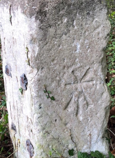Possible cut mark on a mile post